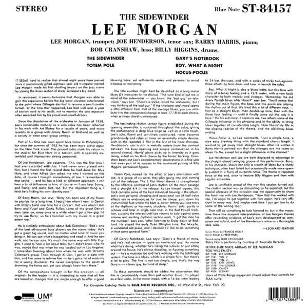 Lee Morgan ~ The Sidewinder (Vinyl) - Djungel & Jazz