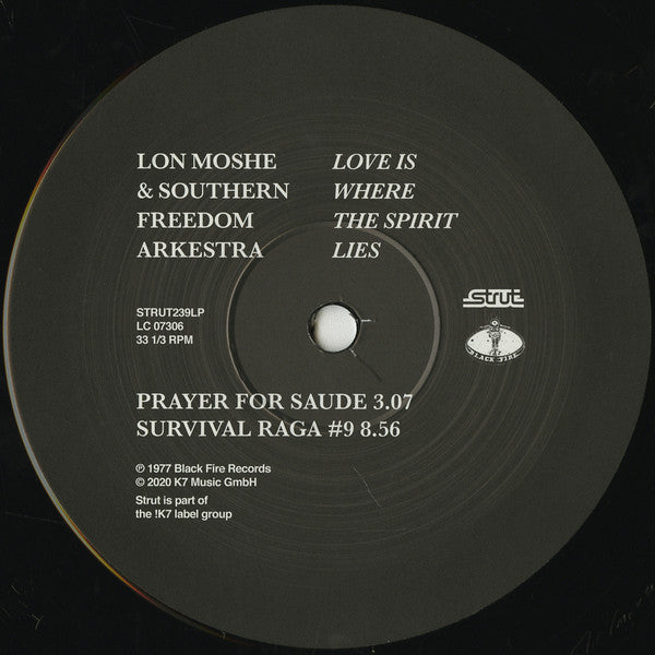 Lon Moshe & Southern Freedom Arkestra ~ Love Is Where The Spirit Lies (Vinyl) - Djungel & Jazz