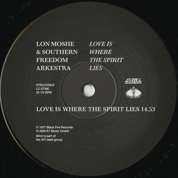 Lon Moshe & Southern Freedom Arkestra ~ Love Is Where The Spirit Lies (Vinyl) - Djungel & Jazz