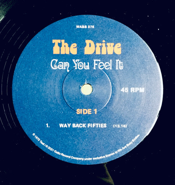 The Drive  ~ Can You Feel It (Vinyl) - Djungel & Jazz