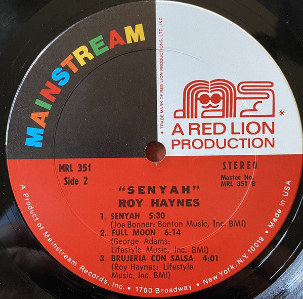 Roy Haynes : Senyah (LP, Album, Gat)