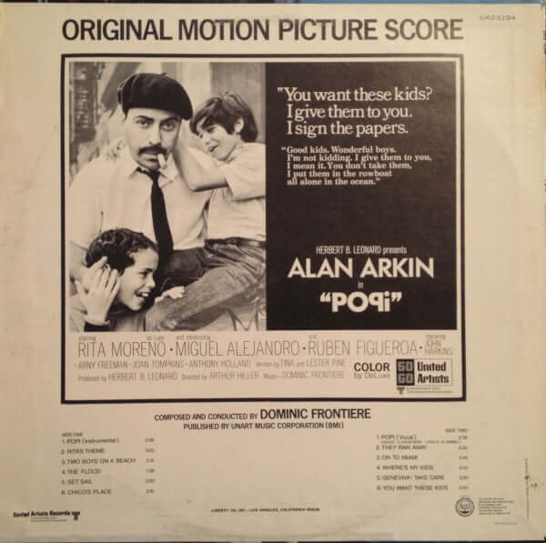 Dominic Frontiere ~ Popi - Original Motion Picture Score (Vinyl) - Djungel & Jazz