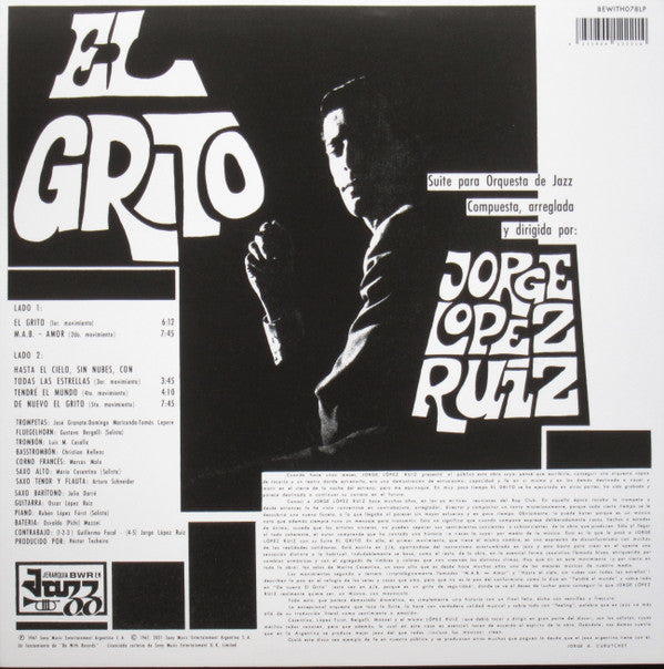 Jorge López Ruiz ~ El Grito (Suite Para Orquesta De Jazz) (Vinyl) - Djungel & Jazz