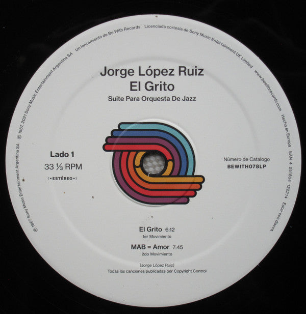 Jorge López Ruiz ~ El Grito (Suite Para Orquesta De Jazz) (Vinyl) - Djungel & Jazz