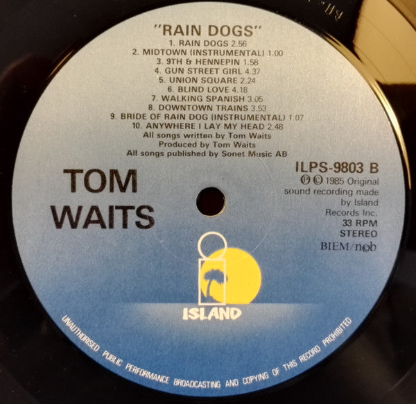 Tom Waits : Rain Dogs (LP, Album)