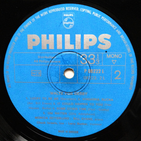 Monica Zetterlund / Bill Evans : Waltz For Debby (LP, Album, Mono)