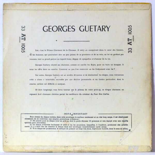 Georges Guétary : Toutes Les Femmes (10", Album, Emb)