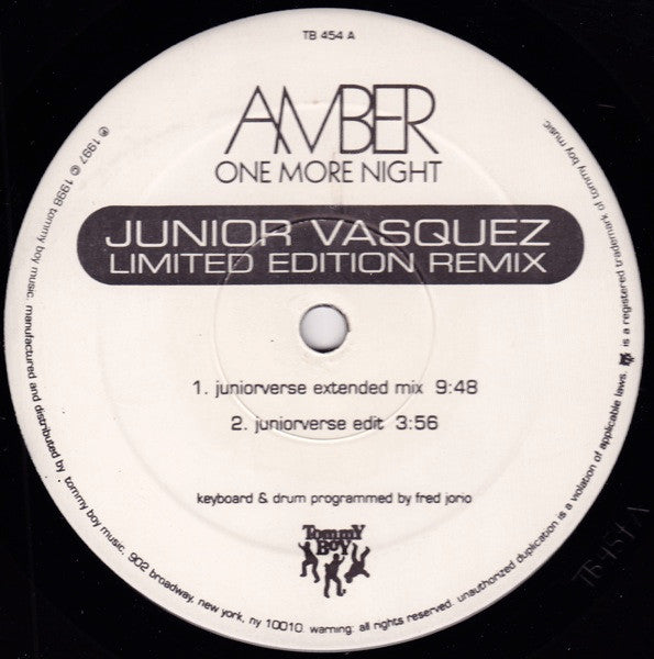 Amber : One More Night (Junior Vasquez Limited Edition Remix) (12", Ltd)