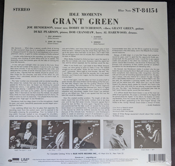 Grant Green ~ Idle Moments (Vinyl) - Djungel & Jazz