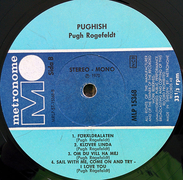 Pugh Rogefeldt : Pughish (LP, Album)