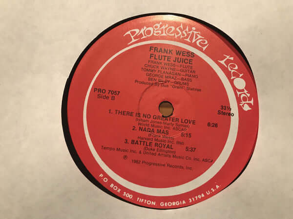 Frank Wess ~ Flute Juice (Vinyl) - Djungel & Jazz