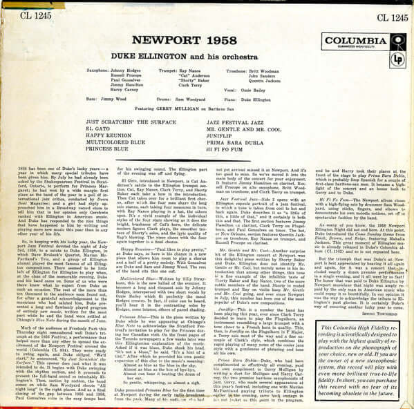 Duke Ellington And His Orchestra ~ Newport 1958 (Vinyl) - Djungel & Jazz