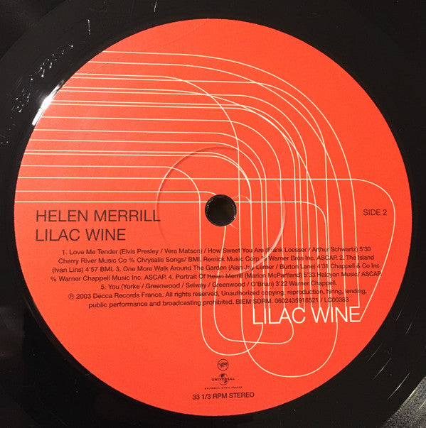 Helen Merrill ~ Lilac Wine (Vinyl) - Djungel & Jazz