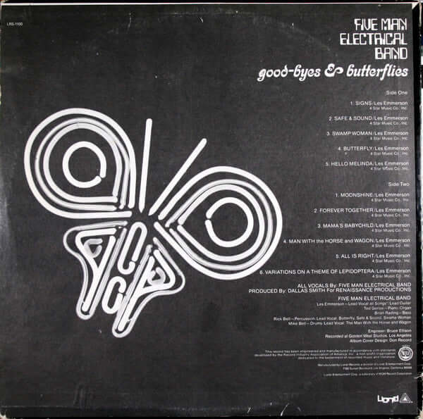 Five Man Electrical Band ~ Good-Byes & Butterflies (Vinyl) - Djungel & Jazz