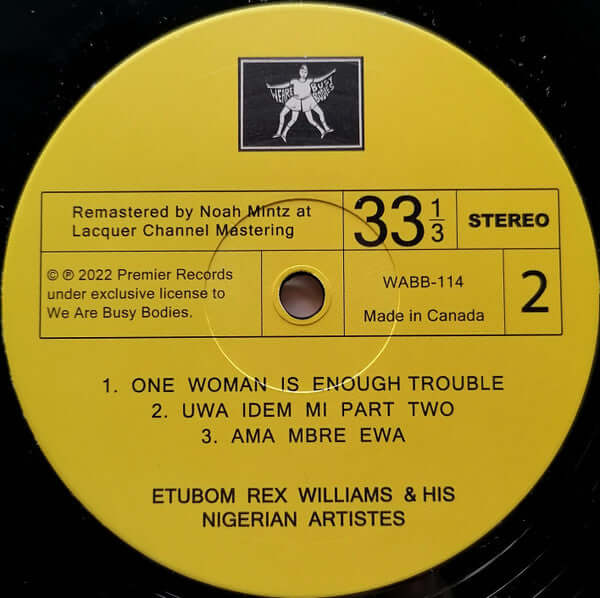 Etubom Rex Williams & His Nigerian Artistes ~ Ubok Aka Inua (Vinyl) - Djungel & Jazz