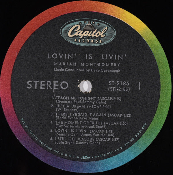 Marian Montgomery : Lovin' Is Livin' (LP, Album, Scr)