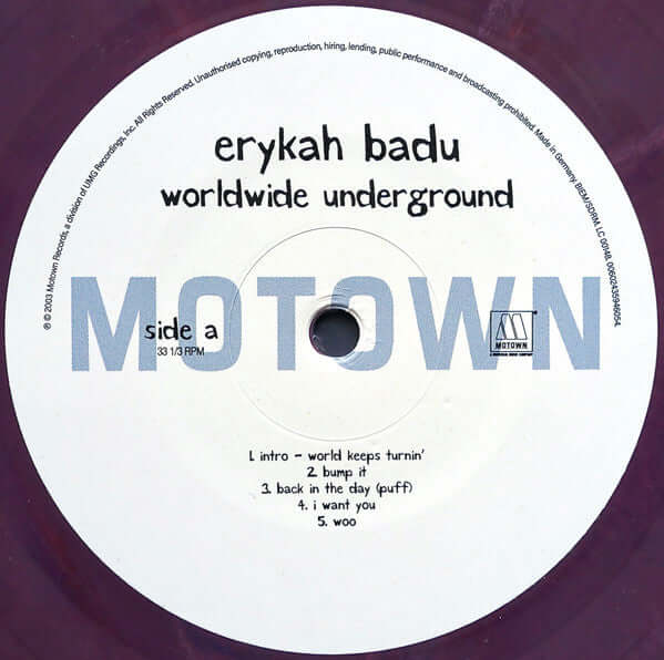 Erykah Badu ~ Worldwide Underground (Vinyl) - Djungel & Jazz