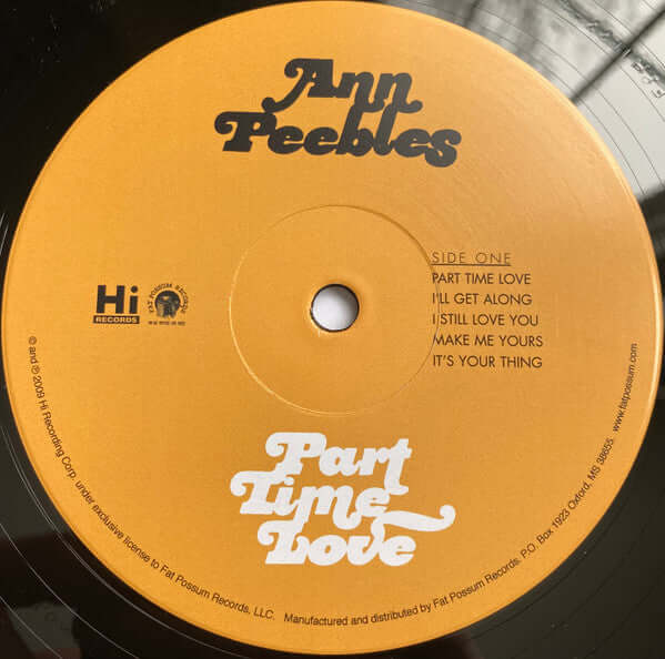 Ann Peebles ~ Part Time Love (Vinyl) - Djungel & Jazz