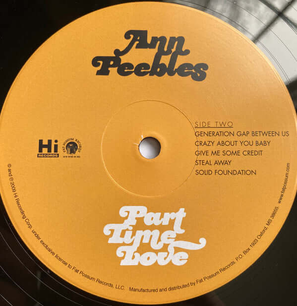 Ann Peebles ~ Part Time Love (Vinyl) - Djungel & Jazz
