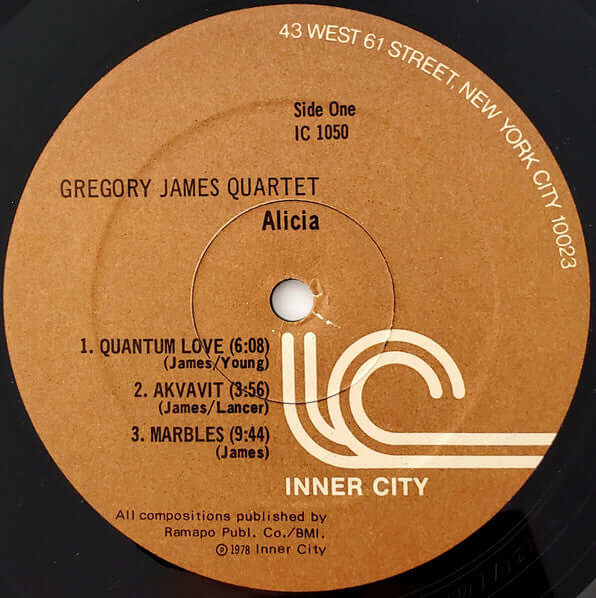 Gregory James Quartet : Alicia (LP, Album)