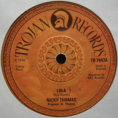 Nicky Thomas : Lola (7")