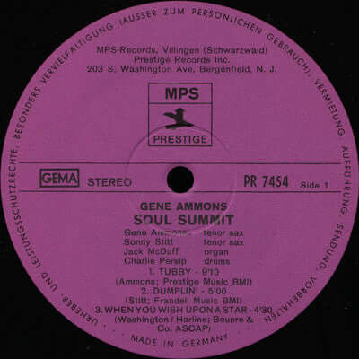 Gene Ammons : Soul Summit (LP, Album, RE)