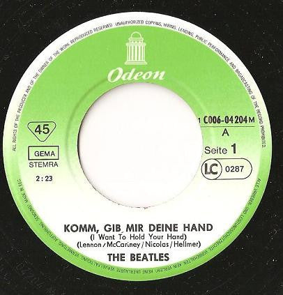 The Beatles : Komm, Gib Mir Deine Hand / Sie Liebt Dich (7", Single, RE)