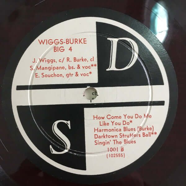 Johhny Wiggs And Raymond Burke's Big Four : Wiggs-Burke Big 4 (10", Album, Red)