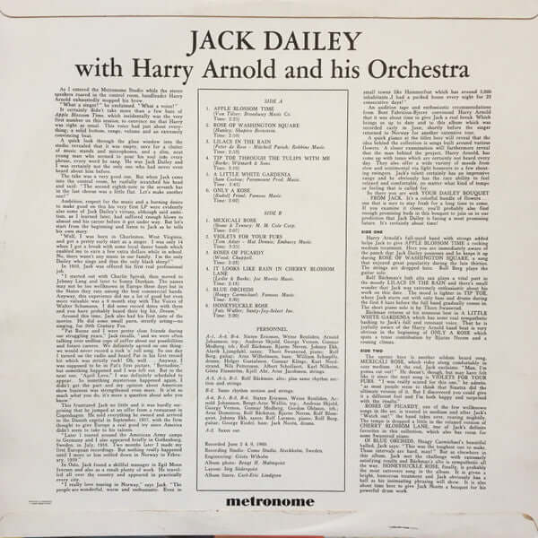 Jack Dailey, Harry Arnolds Orkester : Your Dailey Bouquet From Jack (LP, Album)