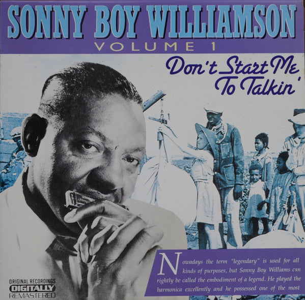 Sonny Boy Williamson (2) : Don't Start Me To Talkin' (Volume 1) (LP, Comp, RM)