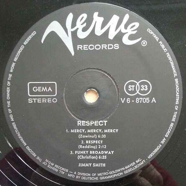Jimmy Smith : Respect (LP, Album)