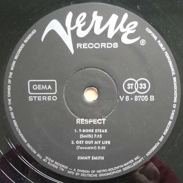 Jimmy Smith : Respect (LP, Album)
