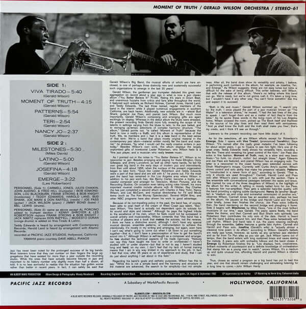 Gerald Wilson Orchestra ~ Moment Of Truth (Vinyl) - Djungel & Jazz