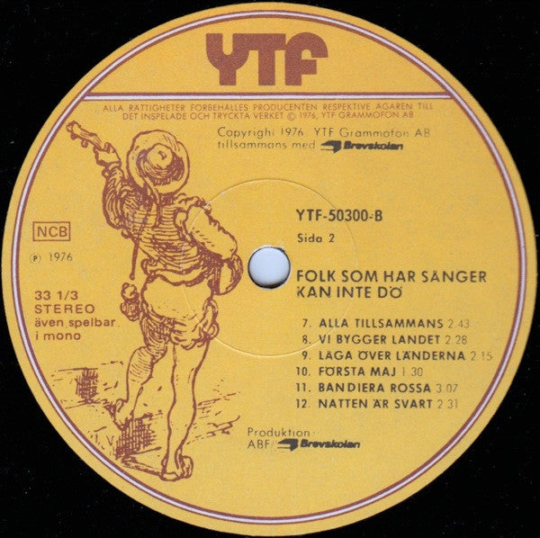 Monica Zetterlund / Thorstein Bergman : Folk Som Har Sånger Kan Inte Dö (LP)