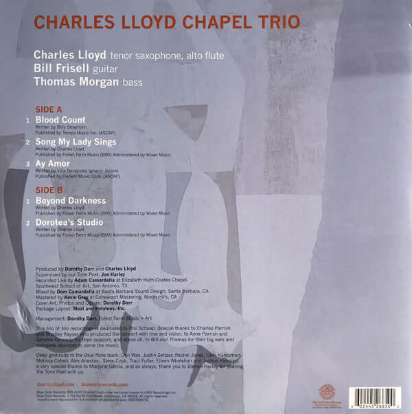 Charles Lloyd ~ Trios: Chapel (Vinyl) - Djungel & Jazz