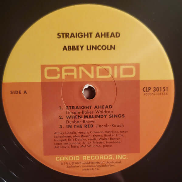 Abbey Lincoln ~ Straight Ahead (Vinyl) - Djungel & Jazz