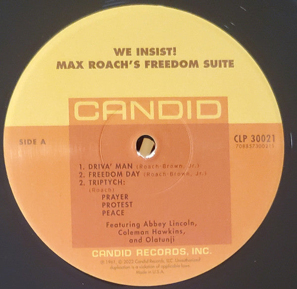 Max Roach ~ We Insist! Max Roach's Freedom Now Suite (Vinyl) - Djungel & Jazz