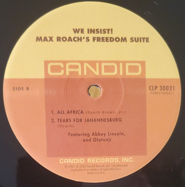 Max Roach ~ We Insist! Max Roach's Freedom Now Suite (Vinyl) - Djungel & Jazz