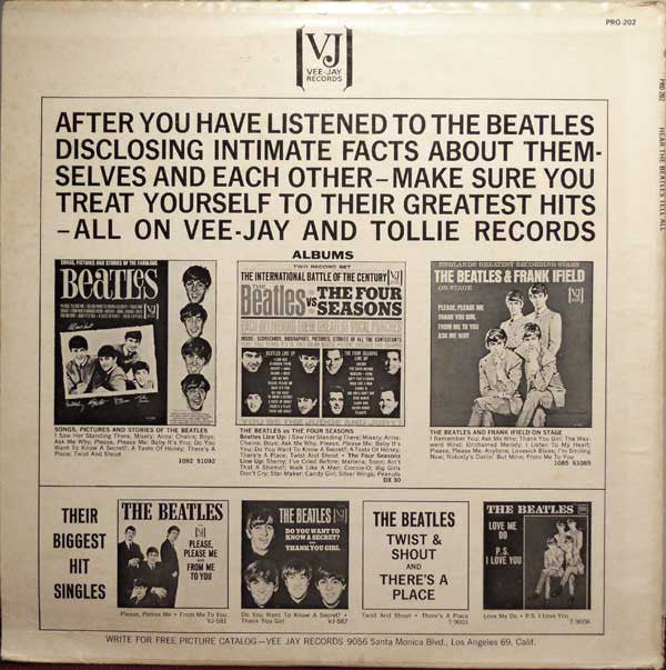 The Beatles ~ Hear The Beatles Tell All (Vinyl) - Djungel & Jazz