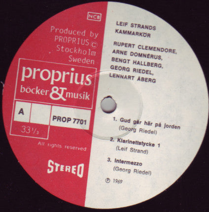 Leif Strands Kammarkör ~ En Skiva Med Leif Strands Kammarkör (Vinyl) - Djungel & Jazz