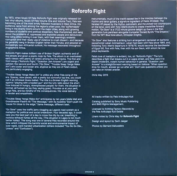 Fela & The Africa 70 ~ Music Of Fela - Roforofo Fight (Vinyl) - Djungel & Jazz