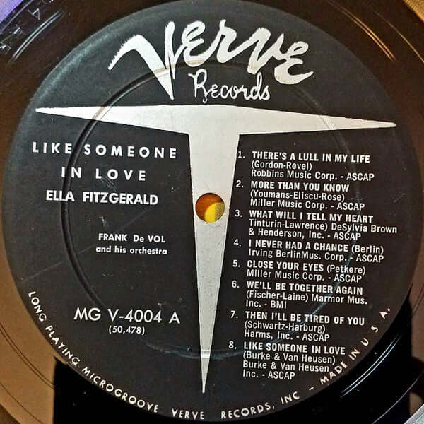 Ella Fitzgerald - Frank De Vol And His Orchestra : Like Someone In Love (LP)