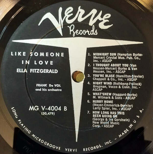 Ella Fitzgerald - Frank De Vol And His Orchestra : Like Someone In Love (LP)