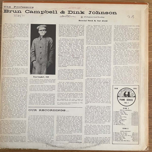 Brun Campbell, Ollie "Dink" Johnson : The Professors (LP, Album, Mic)