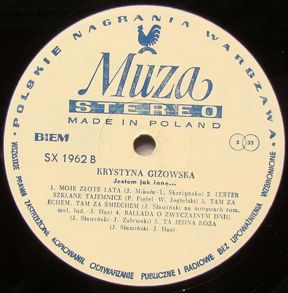 Krystyna Giżowska ~ Jestem Jak Inne... (Vinyl) - Djungel & Jazz