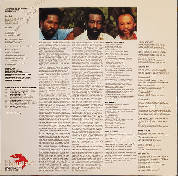 Justin Hinds & The Dominoes : Travel With Love (LP, Album)