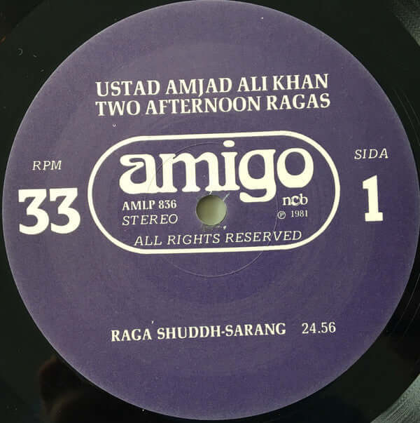 Amjad Ali Khan : Two Afternoon Ragas (LP, Album)