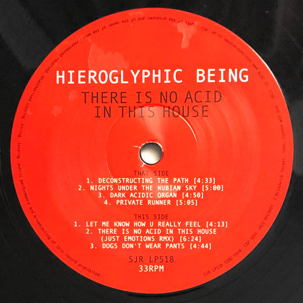 Hieroglyphic Being ~ There Is No Acid In This House (Vinyl) - Djungel & Jazz