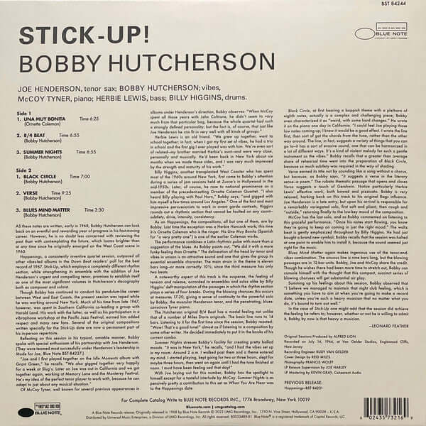 Bobby Hutcherson ~ Stick-Up! (Vinyl) - Djungel & Jazz