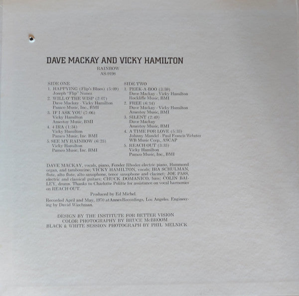 Dave Mackay & Vicky Hamilton : Rainbow (LP, Album, Gat)